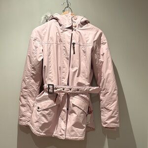Women's Pink Ski Jacket with Belt